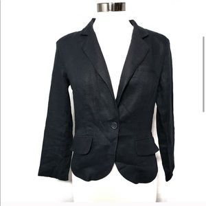 Olivia Moon black linen blazer